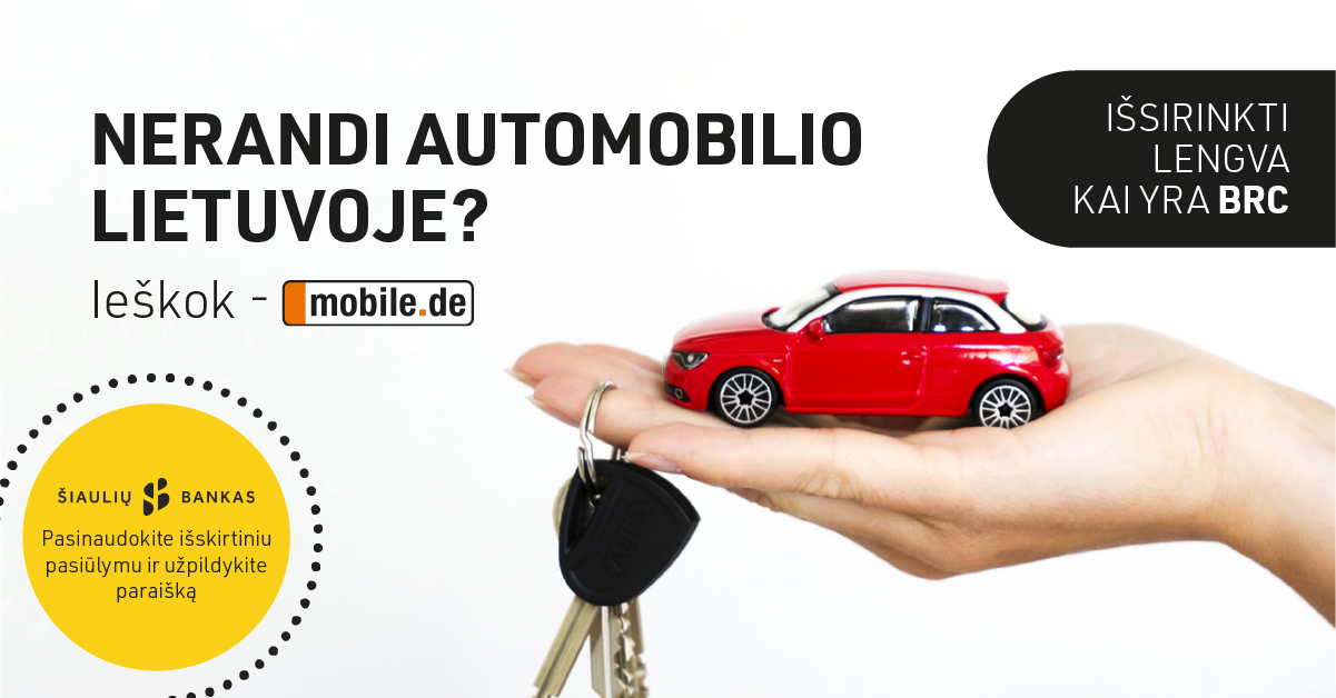 Kokius automobilius iš mobile.de renkasi klientai?