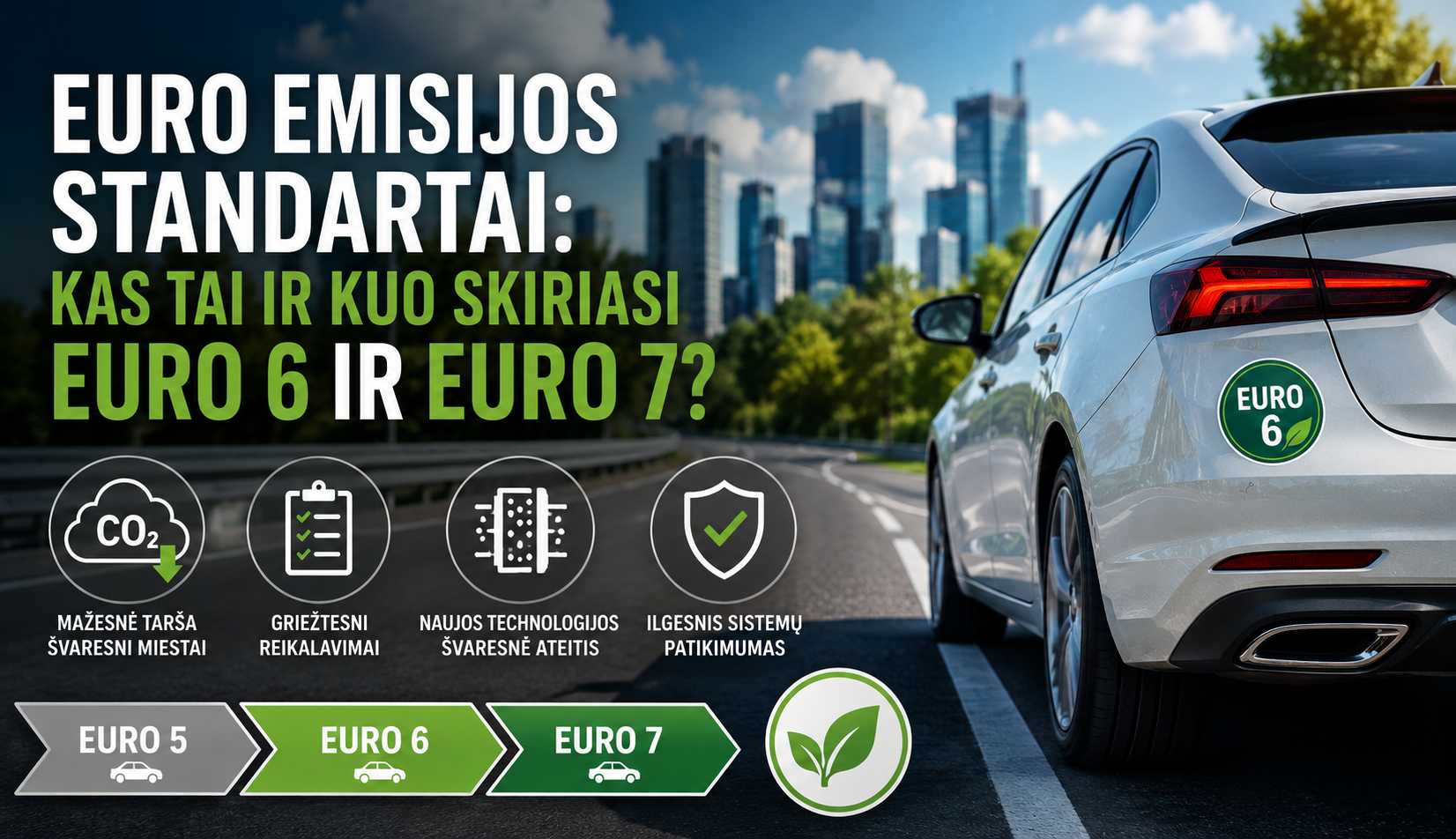 Euro emisijos standartai: kas tai ir kuo skiriasi Euro 6 ir Euro 7?