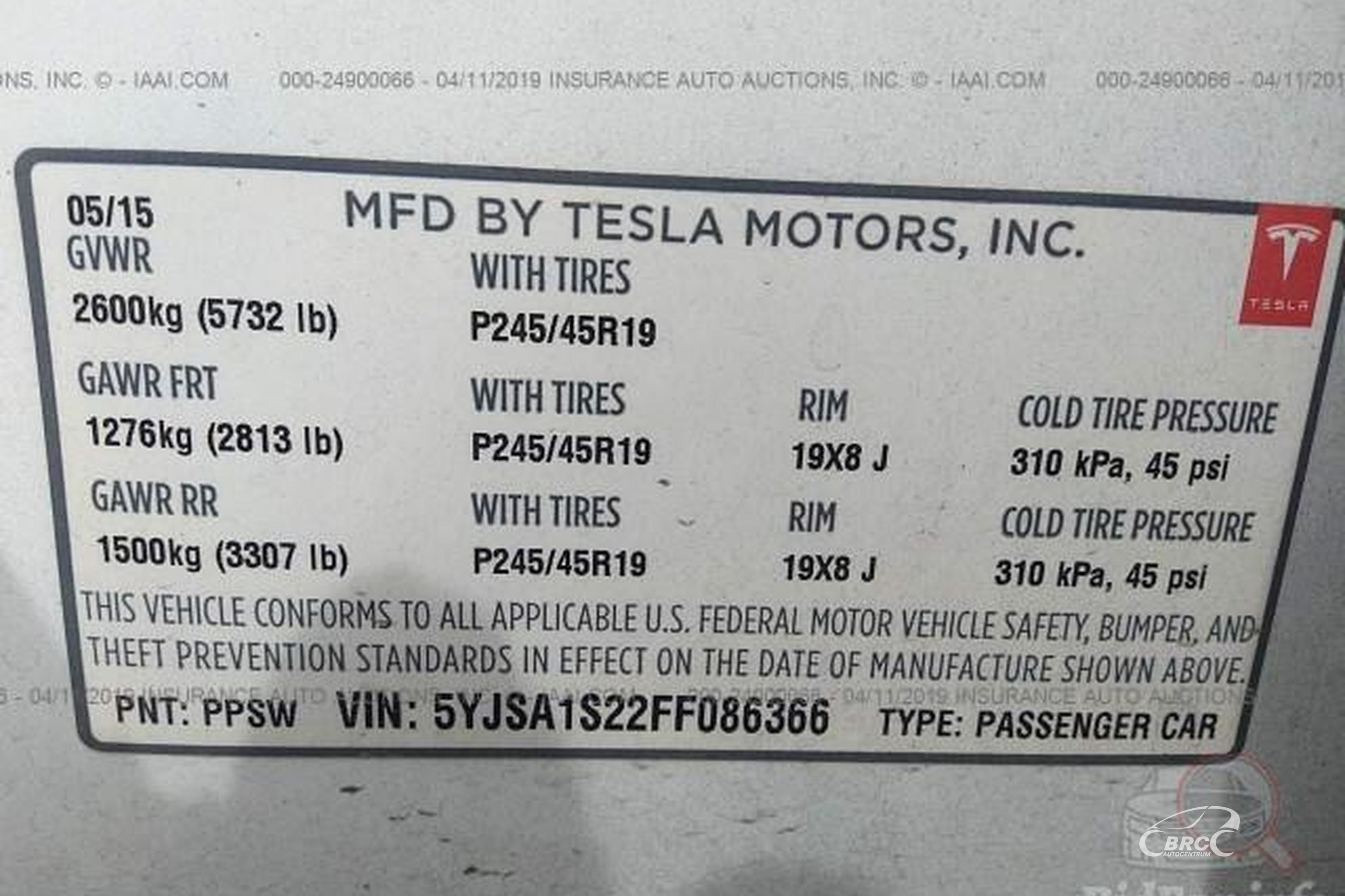 Tesla Model S 70D Automatas